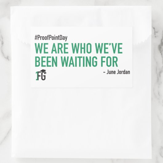 #ProofPointDay Juni Jordanië Sticker (Tas)