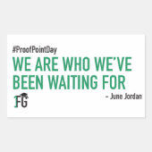 #ProofPointDay Juni Jordanië Sticker (Voorkant)