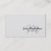 Proofreader Cursive Monogram Business Card Visitekaartje (Voorkant)