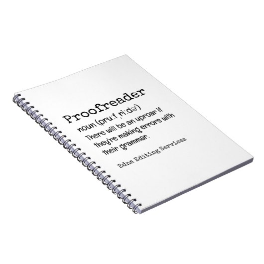 PROOFREADER Fun Definition daar zijn ze hun Notitieboek (Rechterzijde)