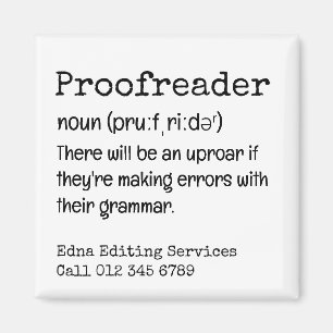PROOFREADER Leuk daar zijn ze hun grammatica cadea Magneet