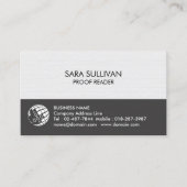 Proofreader Print Publishing Business Card Visitekaartje (Voorkant)