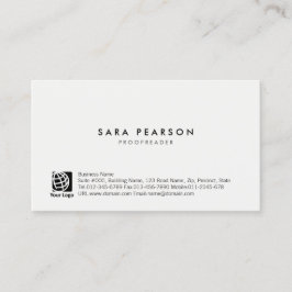 Proofreader Print Publishing Eenvoudig minimaal Visitekaartje