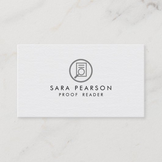 Proofreader-publicatie Visitekaartje (Voorkant)
