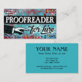 Proofreader voor hire Visitekaartjes - blauw rood (Voorkant / Achterkant)