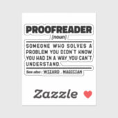 Proofreader zelfstandig naamwoord grappig grammati sticker (Vel)