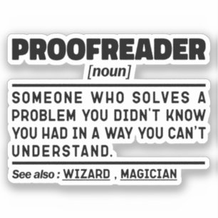 Proofreader zelfstandig naamwoord grappig grammati sticker