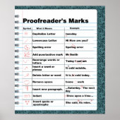 Proofreader's Marks Poster (Voorkant)