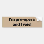 Proopera Voter Frasier Sitcom bumper sticker (Voorkant)
