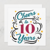 Proost 10 jaar notitiekaartje (Voorkant / Achterkant)