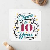 Proost 10 jaar notitiekaartje (Voorkant / Achterkant in situ)