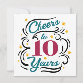 Proost 10 jaar notitiekaartje (Voorkant)