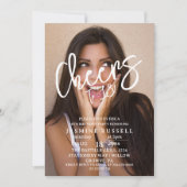 Proost 18e moderne foto verjaardag voor haar kaart (Voorkant)