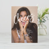 Proost 18e moderne foto verjaardag voor haar kaart (Staand voorkant)