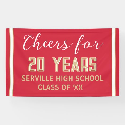 PROOST 20 JAAR! Custom Class Reunion banner (Horizontaal)