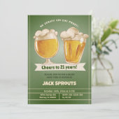 Proost 21 jaar biertje 21ste eenentwintig Man Kaart (Staand voorkant)