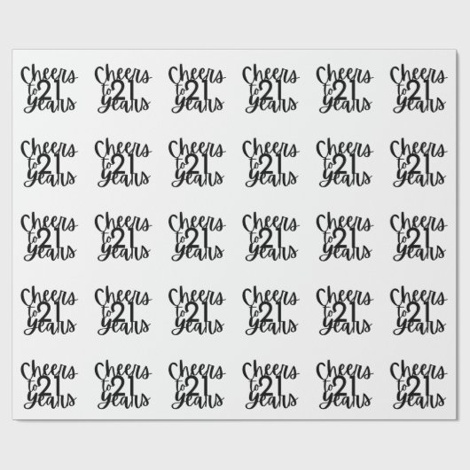 Proost 21 jaar inpakpapier (Vlak)