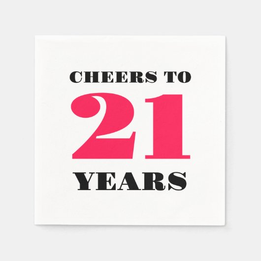 Proost 21 jaar servet (Voorkant)