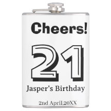 Proost 21 verjaardag vet letter naam jongen man ca