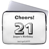 Proost 21 verjaardag vet letter naam jongen man ca