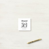 Proost 21 verjaardag vet letter naam jongen man ca post-it® notes (Op bureau)