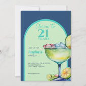 Proost 21e verjaardag Margarita Kaart (Voorkant)