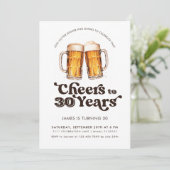 Proost 30 jaar Volwassen bier 30e verjaardag Kaart (Staand voorkant)