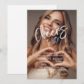 Proost 30e moderne foto verjaardag voor haar kaart (Voorkant / Achterkant)