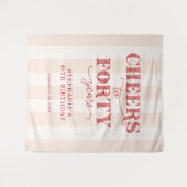 Proost 40 jaar 40e verjaardag foto achtergrond wandkleed (Voorkant (horizontaal))