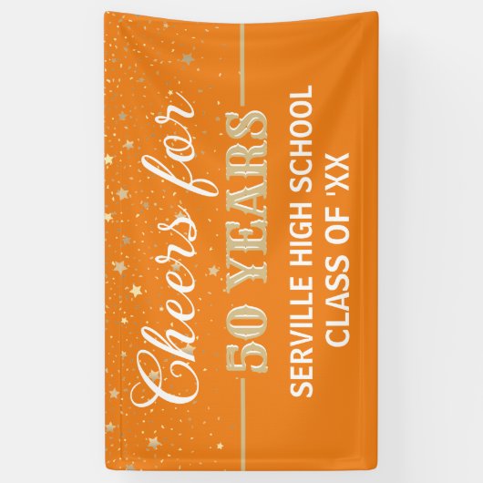 PROOST 50 JAAR! Custom Class Reunion banner (Verticaal)