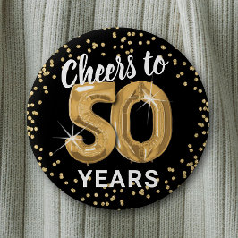 Proost 50 jaar Verjaardag Ronde Button 5,7 Cm