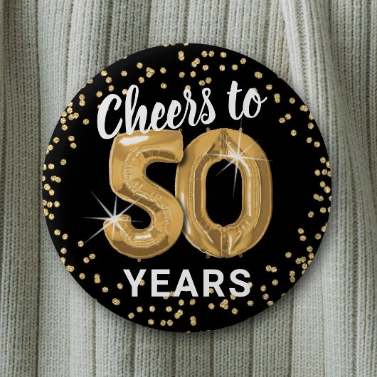 Proost 50 jaar Verjaardag Ronde Button 5,7 Cm
