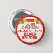 Proost! 50e klasreünie aangepaste knop ronde button 5,7 cm (Voorkant /achterkant)