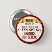 Proost! 50e klasreünie aangepaste knop ronde button 5,7 cm (Voorkant /achterkant)
