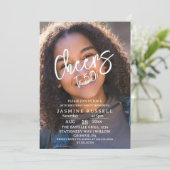 Proost 50e moderne foto verjaardag voor haar kaart (Staand voorkant)