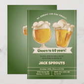 Proost 60 jaar Bier 60ste Mannen verjaardag Kaart (Voorkant / Achterkant)