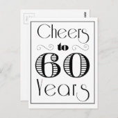 Proost 60 jaar briefkaart (Voorkant / Achterkant)