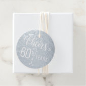 Proost 60 jaar mannen verjaardagselegant bedankjes labels (Met doos)