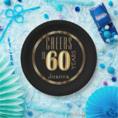 Proost 60 jaar papieren bordje (Feest)