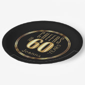 Proost 60 jaar papieren bordje (Gekanteld)