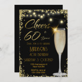Proost 60 jaar verjaardagsuitnodiging kaart (Voorkant / Achterkant)