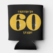 Proost 60 jaar Zestigste verjaardag Blikjeskoeler (Achterkant)