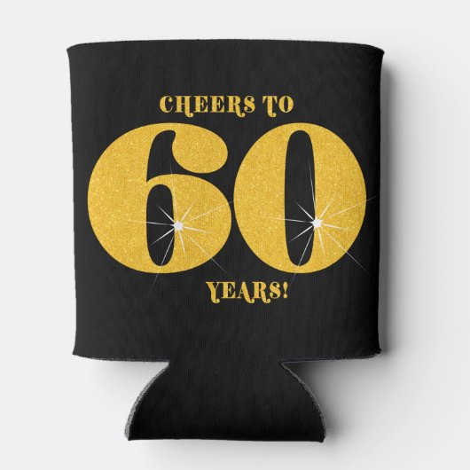 Proost 60 jaar Zestigste verjaardag Blikjeskoeler (Achterkant)