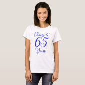 Proost 65 jaar Royal Blue Verjaardagsfeestje T-shirt (Voorkant volledig)