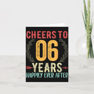 Proost 6 6de huwelijksverjaardag ontwerp kaart