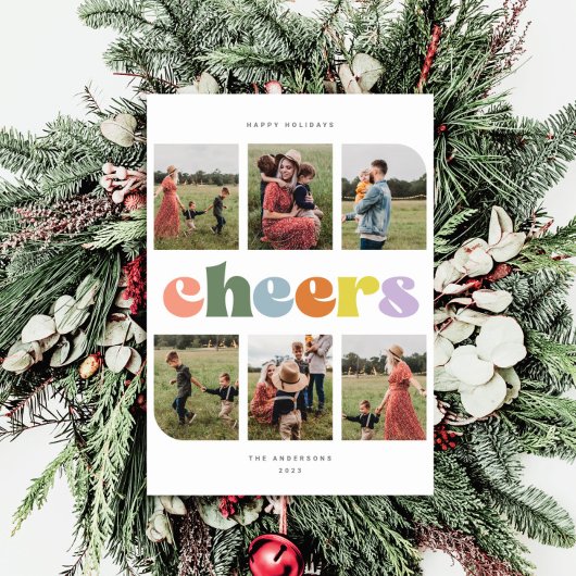 Proost 6 fotocollage Christmas Holiday Kaart