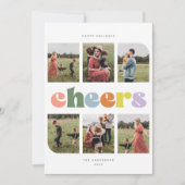 Proost 6 fotocollage Christmas Holiday Kaart (Voorkant)