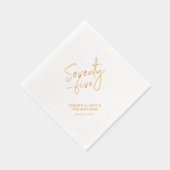 Proost 70-5 | Modern 75e verjaardagsfeest Folie Servetten (Rechts)