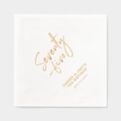 Proost 70-5 | Modern 75e verjaardagsfeest Folie Servetten (Voorkant)