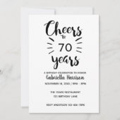 Proost 70 jaar - Gold Glitter 70ste verjaardag Kaart (Voorkant)